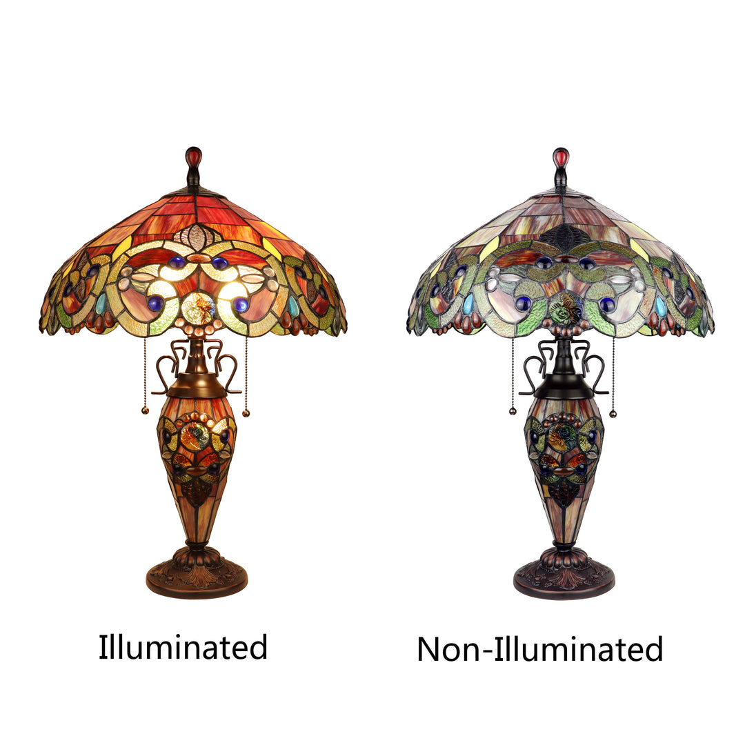 CH18648SV18-DT3 Double Lit Table Lamp