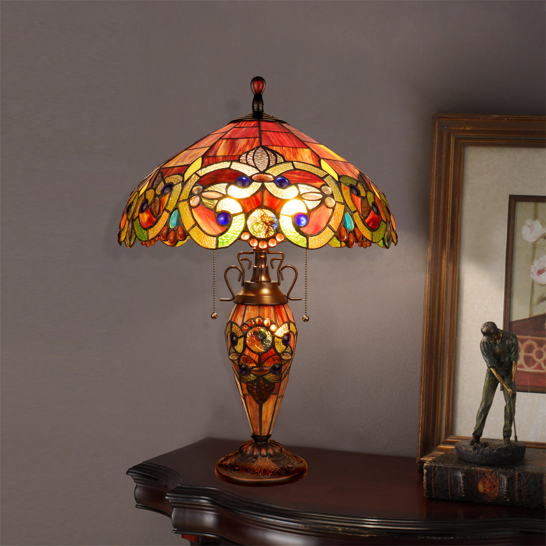 CH18648SV18-DT3 Double Lit Table Lamp