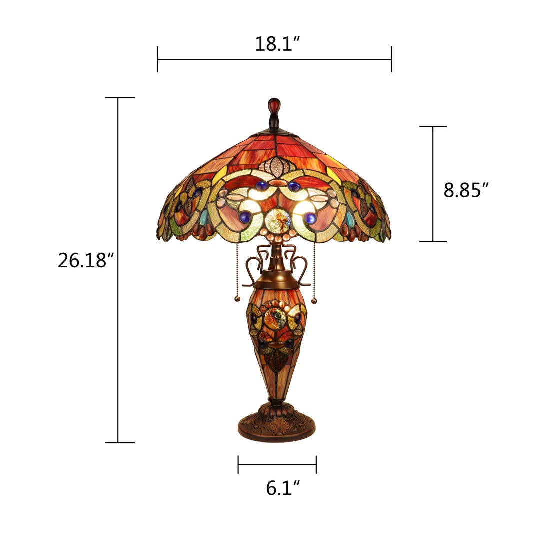 CH18648SV18-DT3 Double Lit Table Lamp