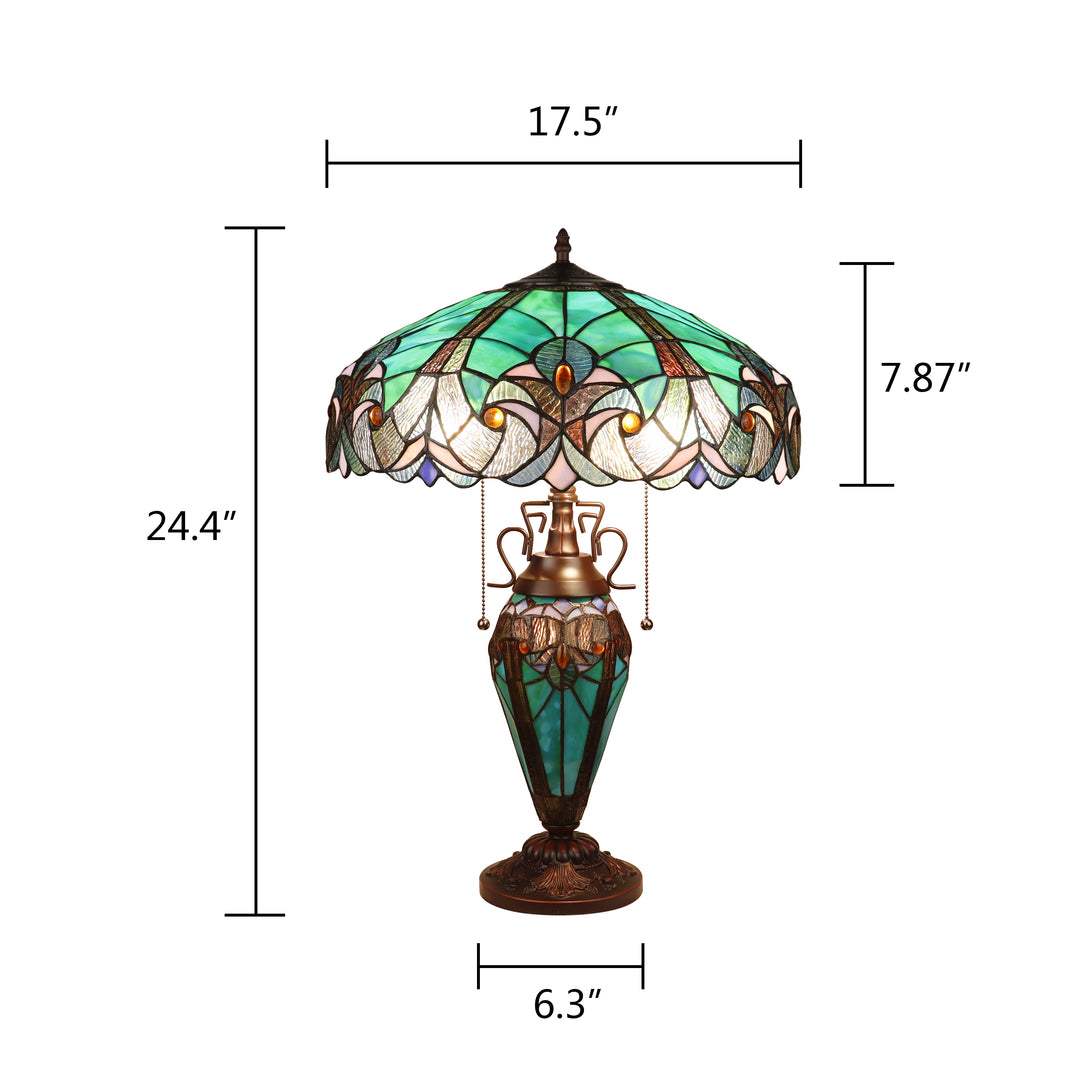 CH18780VG18-DT3 Double Lit Table Lamp