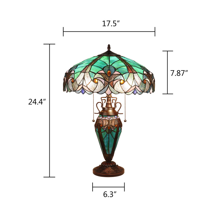 CH18780VG18-DT3 Double Lit Table Lamp