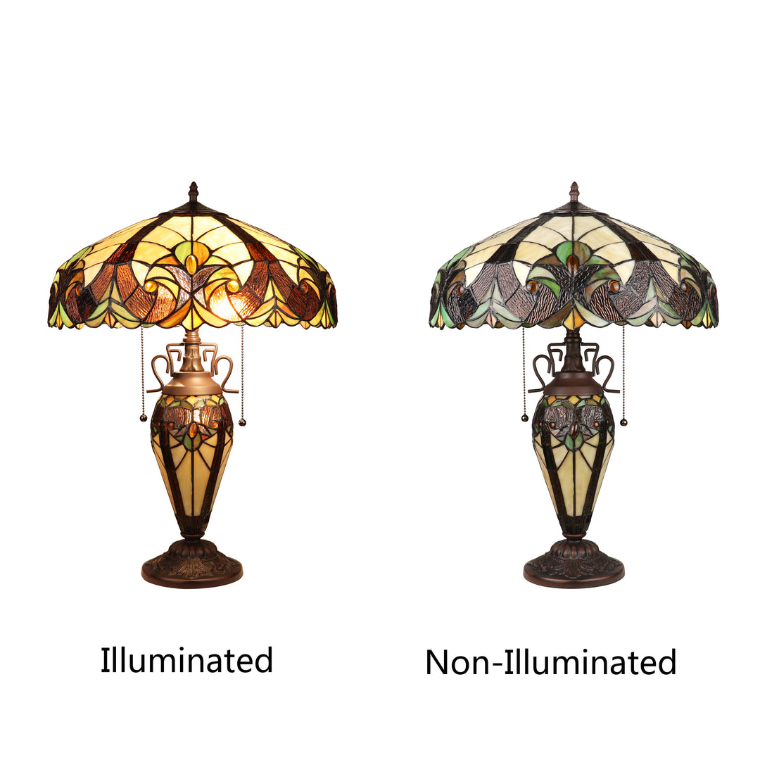 CH18780VI18-DT3 Double Lit Table Lamp