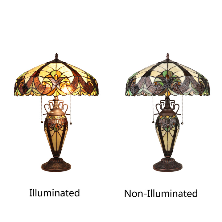 CH18780VI18-DT3 Double Lit Table Lamp
