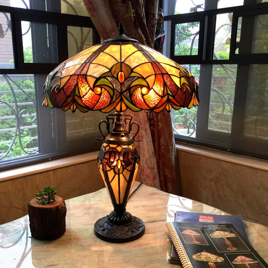 CH18780VI18-DT3 Double Lit Table Lamp