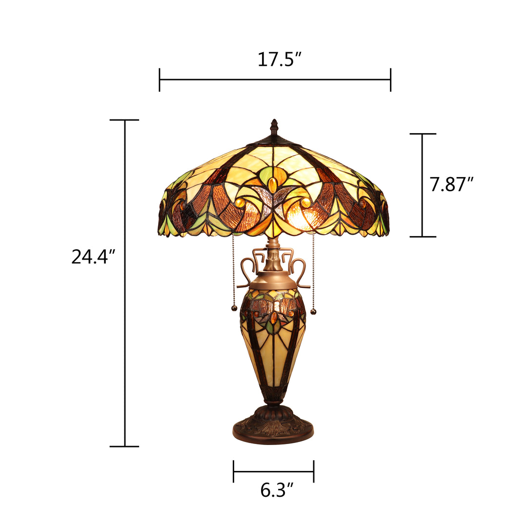 CH18780VI18-DT3 Double Lit Table Lamp