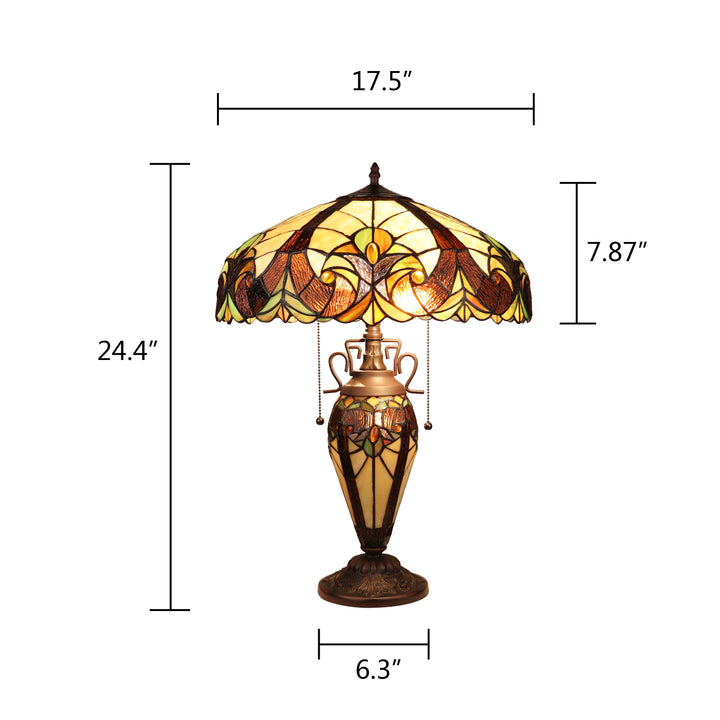 CH18780VI18-DT3 Double Lit Table Lamp