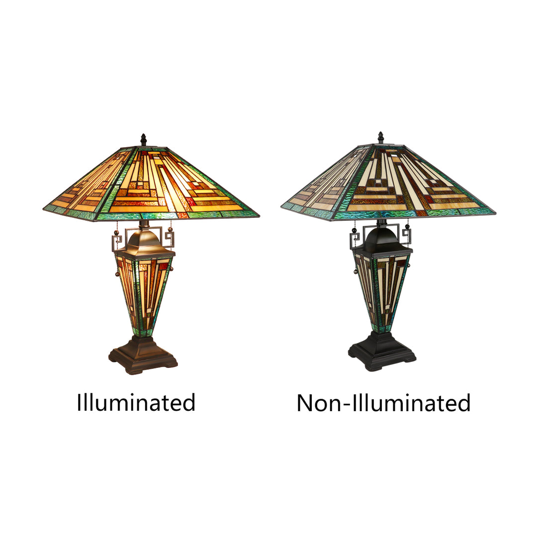 CH3T118GM16-DT3 Double Lit Table Lamp