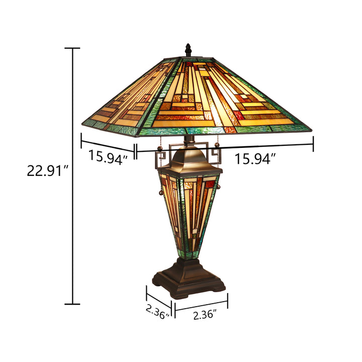 CH3T118GM16-DT3 Double Lit Table Lamp