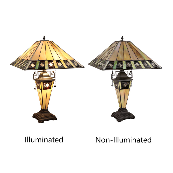 CH3T993MA16-DT3 Double Lit Table Lamp
