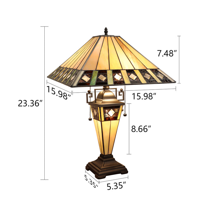 CH3T993MA16-DT3 Double Lit Table Lamp