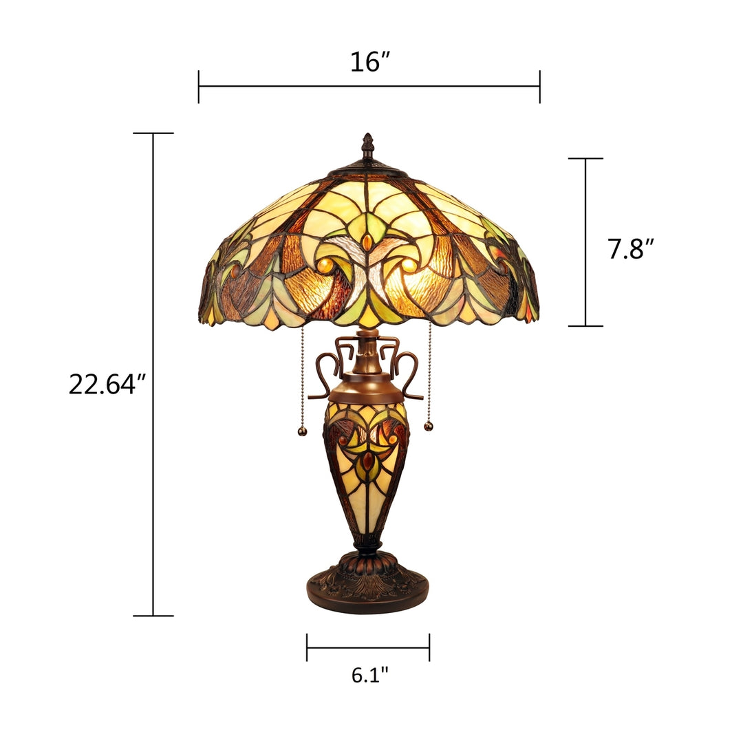 CH16780VI16-DT3 Double Lit Table Lamp