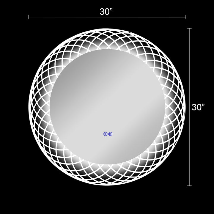 CH9M057BL30-RND LED Mirror