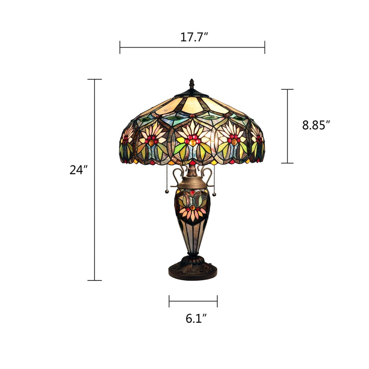 CH3T453BF18-DT3 Double Lit Table Lamp