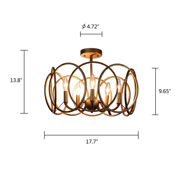 CH6H402AB24-SF5 Semi-Flush Ceiling Fixture