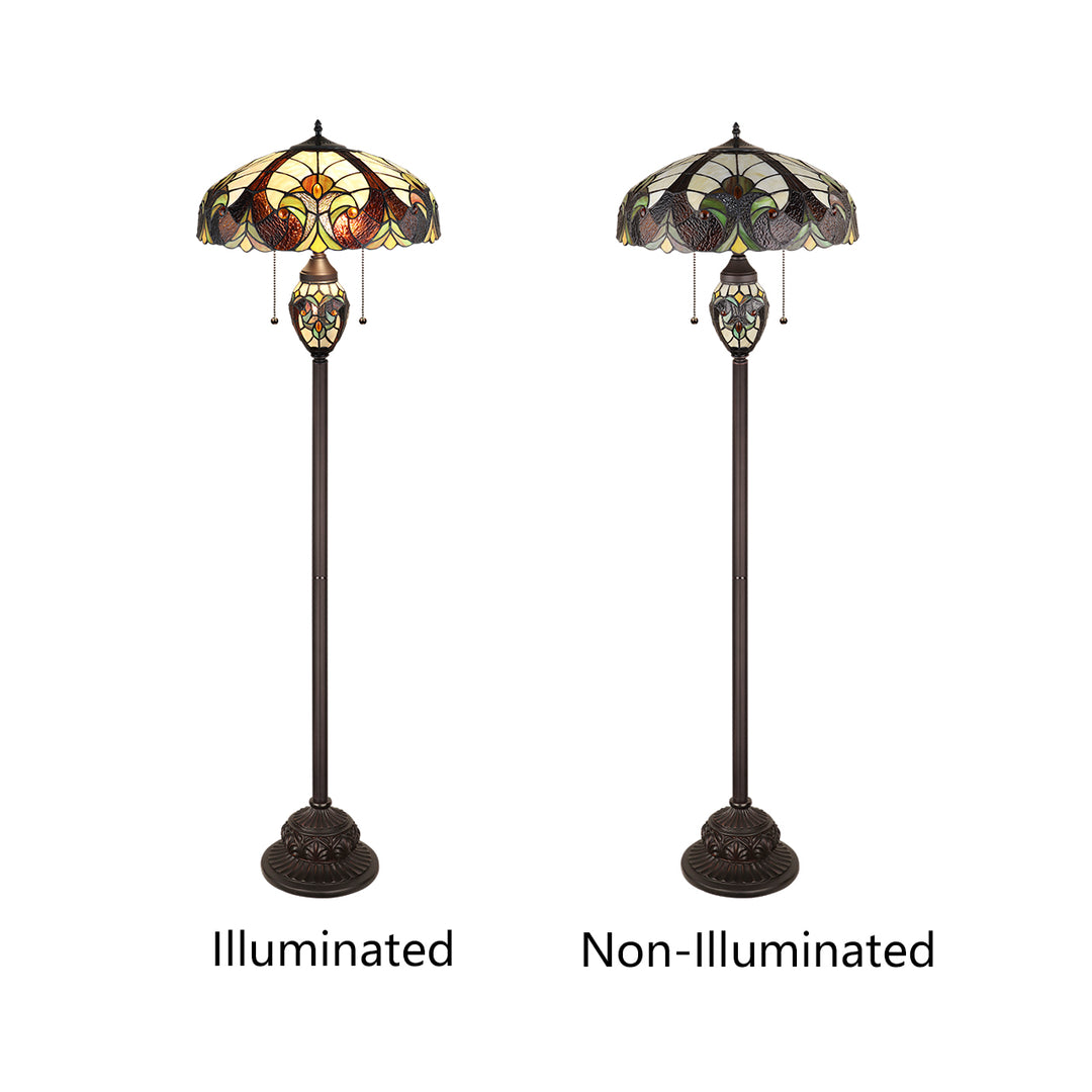 CH18780VI18-DF3 Double Lit Floor Lamp