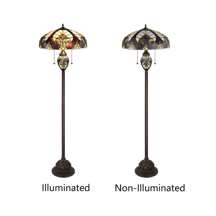 CH18780VI18-DF3 Double Lit Floor Lamp