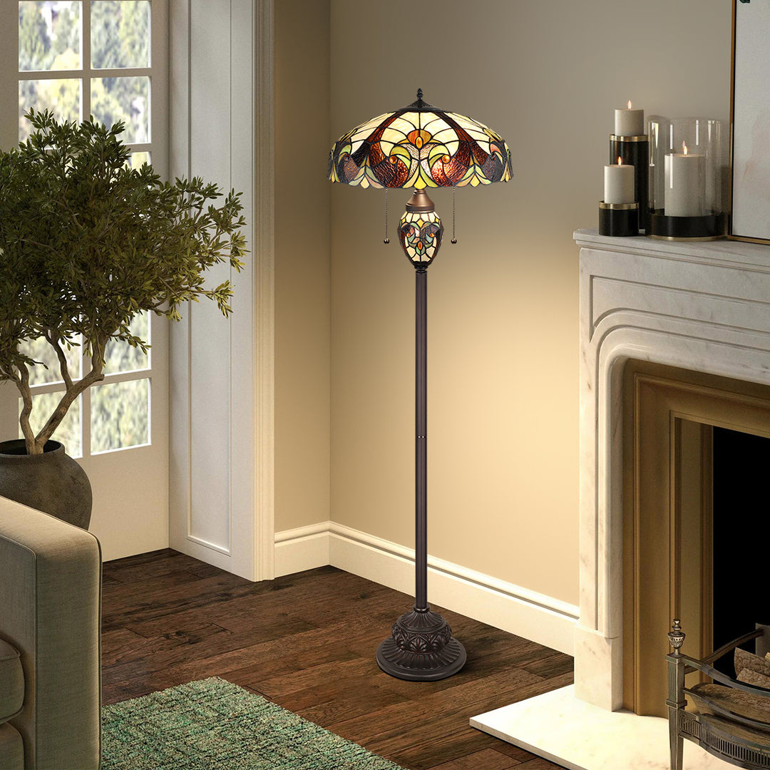 CH18780VI18-DF3 Double Lit Floor Lamp