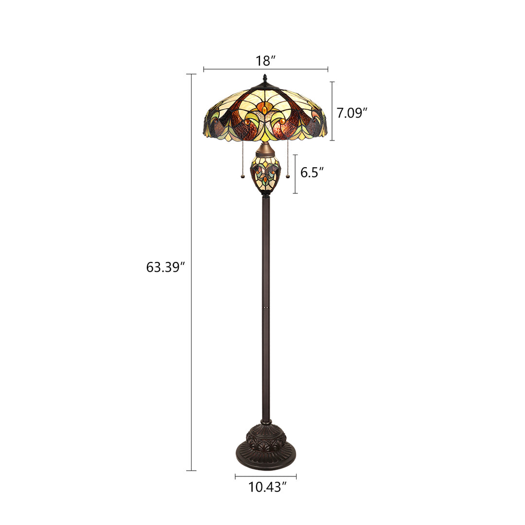 CH18780VI18-DF3 Double Lit Floor Lamp
