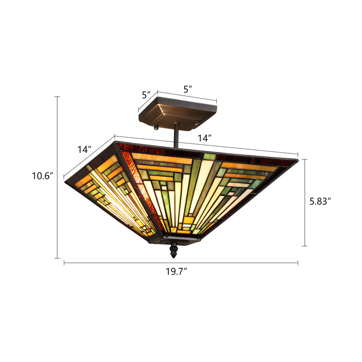 CH3T118AM14-UF2 Semi-Flush Ceiling Pendant