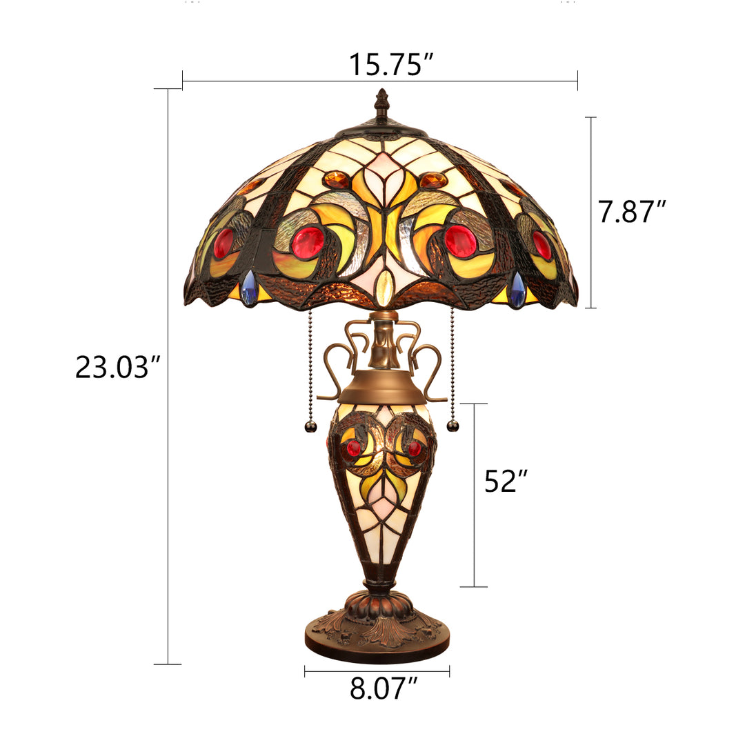 CH3T229IV16-DT3 Double Lit Table Lamp