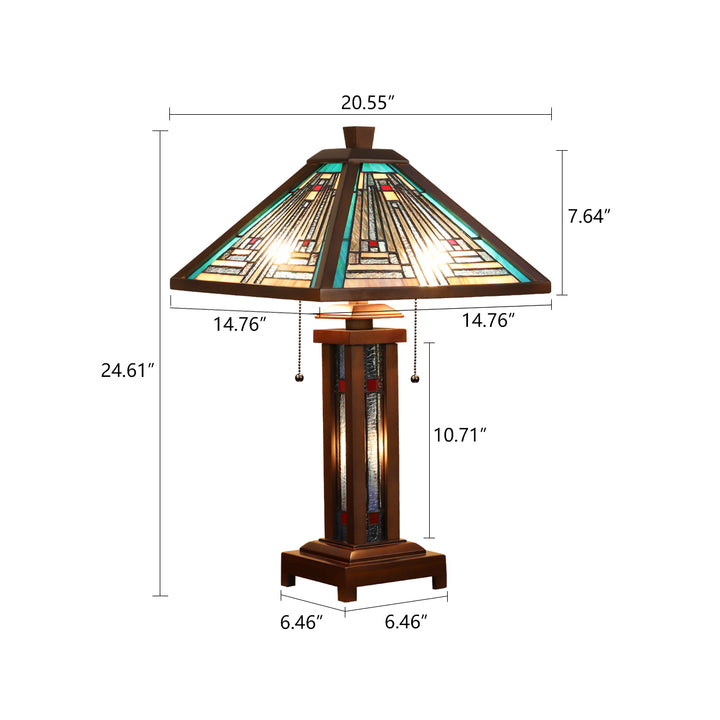 CH3T359DW15-DT3 Double Lit Table Lamp