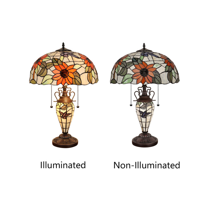 CH3T617OF16-DT3 Double Lit Table Lamp