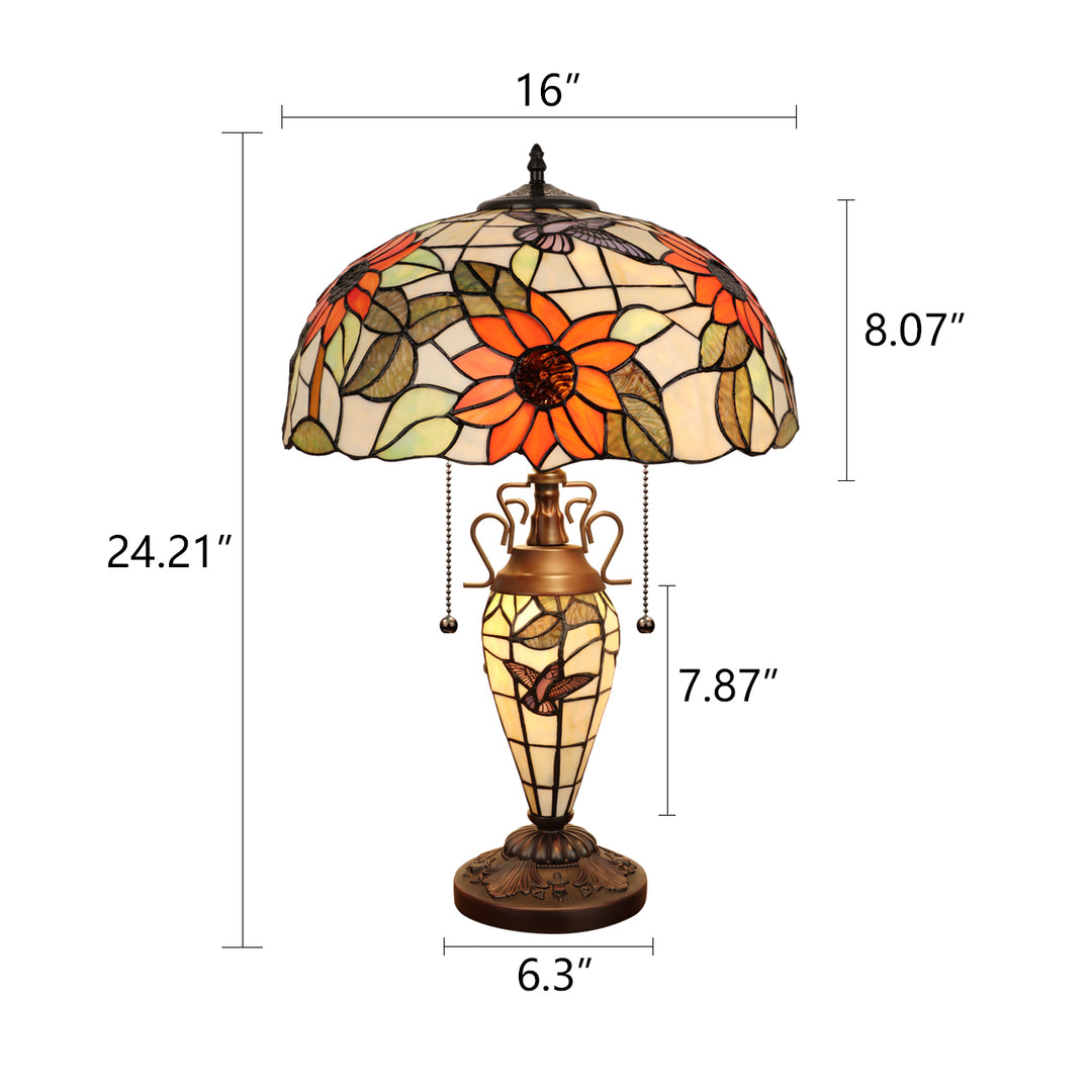 CH3T617OF16-DT3 Double Lit Table Lamp