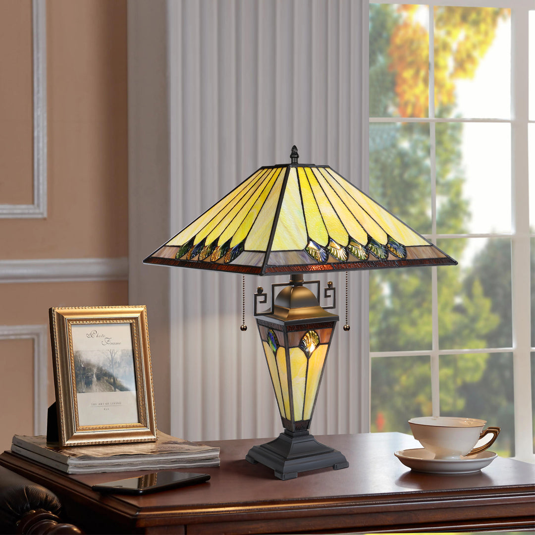 CH3T994BG16-DT3 Double Lit Table Lamp