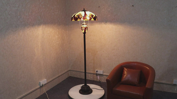 CH18780VI18-DF3 Double Lit Floor Lamp