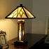 CHLOE Lighting LAMORAK Tiffany-style Mission 3 Light Double Lit Wooden Table Lamp