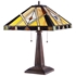 CHLOE Lighting KIETH Tiffany-style 2 Light Mission Table Lamp 