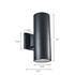 Picture of CH2S083BK12-ODL LED Outdoor Sconce