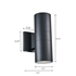Picture of CH2S084BK10-ODL LED Outdoor Sconce